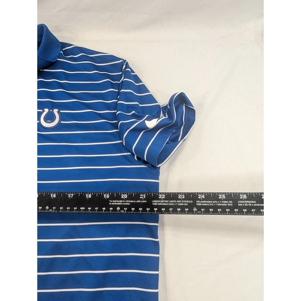 Nike Indianapolis Colts Polo Shirt Mens Large On Field Golf  Blue Dri Fit  NFL
